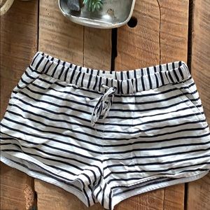 J. Crew Navy and White Striped Shorts